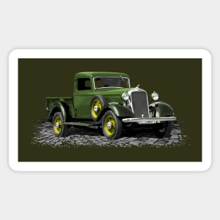 Green 34 Dodge KC pickup truck Sticker